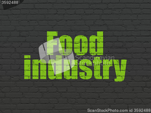 Image of Industry concept: Food Industry on wall background