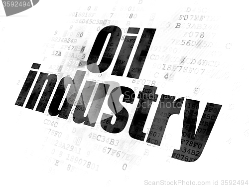 Image of Manufacuring concept: Oil Industry on Digital background