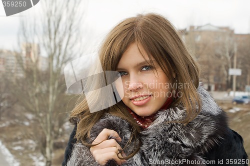 Image of Portrait of the beautiful girl outdoor 1