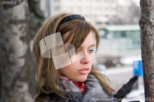 Image of Portrait of the beautiful girl outdoor 5