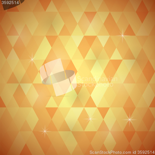 Image of Orange Geometric Retro Mosaic Pattern