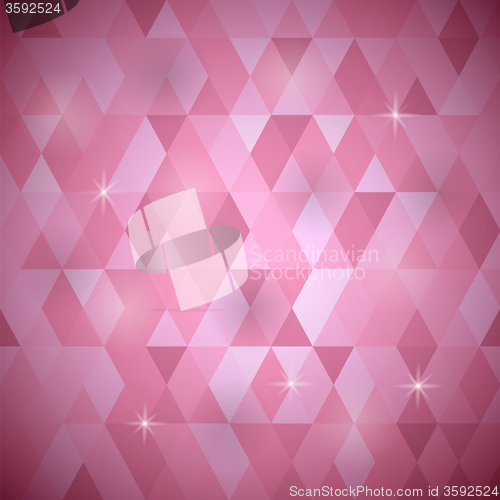 Image of Pink Geometric Retro Mosaic Pattern