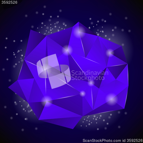 Image of PinkBlue  Polygonal Stone