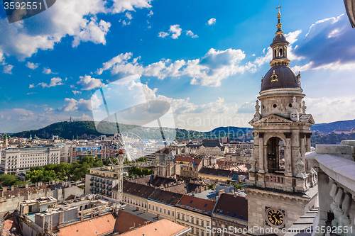 Image of Aerial view at Budapest from the top of St Stephen Basilica