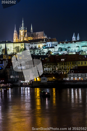 Image of gothic Castle with Charles Bridge