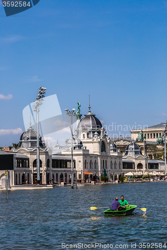 Image of The newly renovated Skating rink (now as lake) in the Main city 