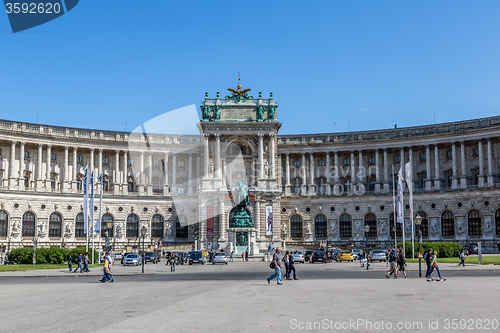 Image of Vienna Hofburg Imperial Palace at day, - Austria