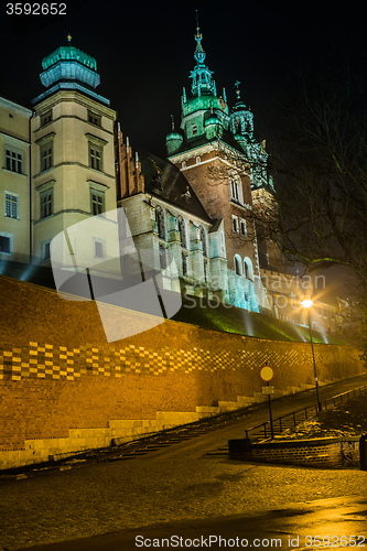 Image of Poland, Krakow. Wawel Castle and Wistula