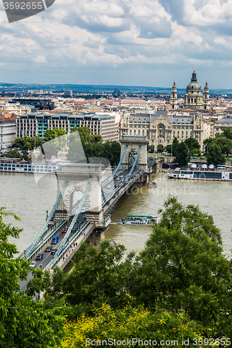 Image of Magnificent Chain Bridge in beautiful Budapest