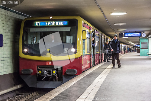 Image of People at Potsdamer Platz subway station in Berlin, Germany