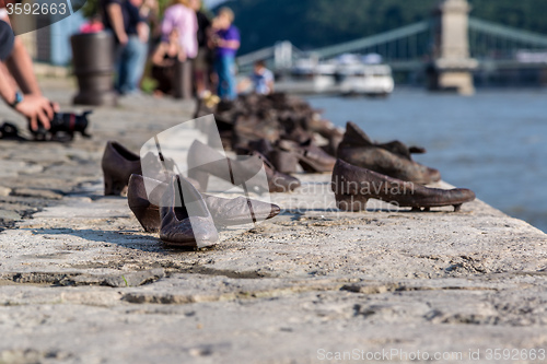 Image of Shoes on the Danube, a monument to Hungarian Jews shot in the se