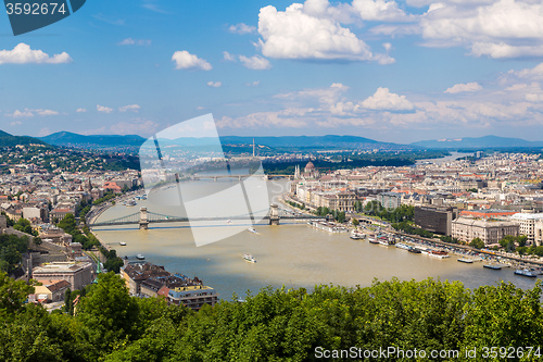 Image of View of a building of the Hungarian parliament