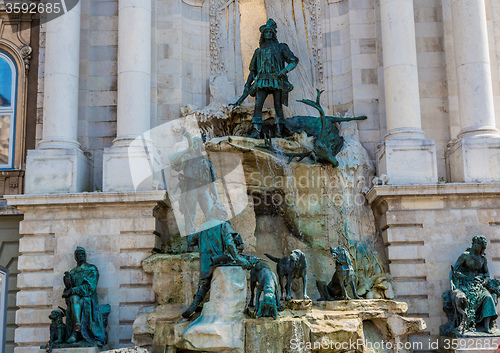 Image of Hunting statue at the Royal palace, Budapest