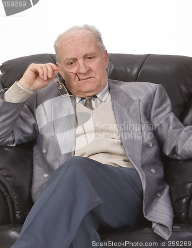 Image of Senior man thinking