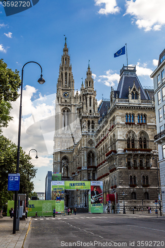 Image of Side View of Vienna City Hall