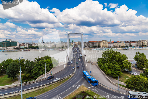 Image of Elisabeth Bridge, Budapest, frontal view