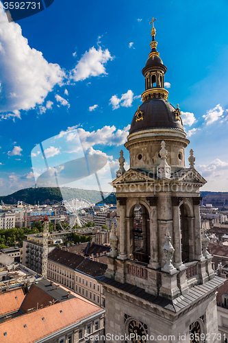 Image of Aerial view at Budapest from the top of St Stephen Basilica