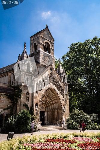 Image of Old church in Budapest park