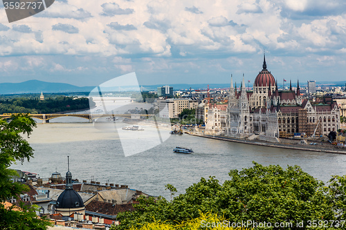 Image of The building of the Parliament in Budapest, Hungary