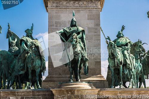 Image of Heroes square in Budapest,