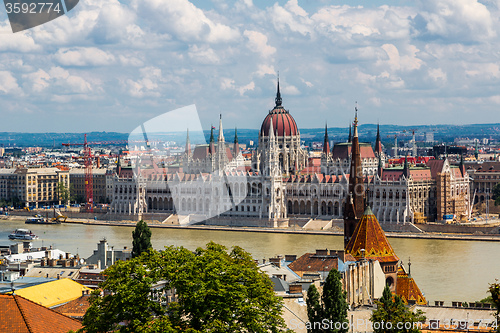 Image of The building of the Parliament in Budapest, Hungary