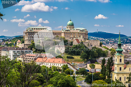 Image of Budapest Royal Palace morning view.