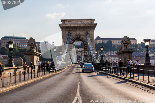 Image of The Szechenyi Chain Bridge in Budapest