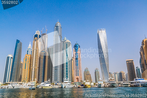 Image of Dubai Marina cityscape, UAE