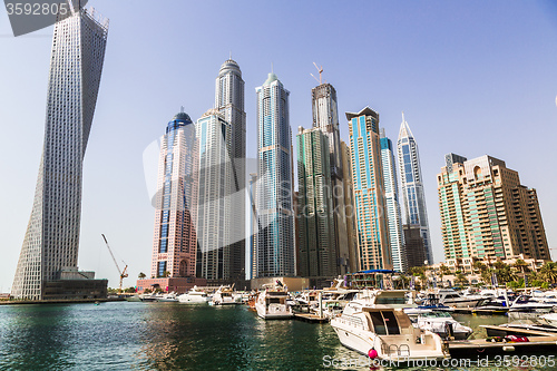 Image of Dubai Marina cityscape, UAE