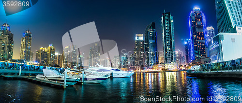 Image of Dubai Marina cityscape, UAE