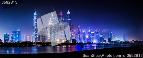 Image of Dubai Marina cityscape, UAE