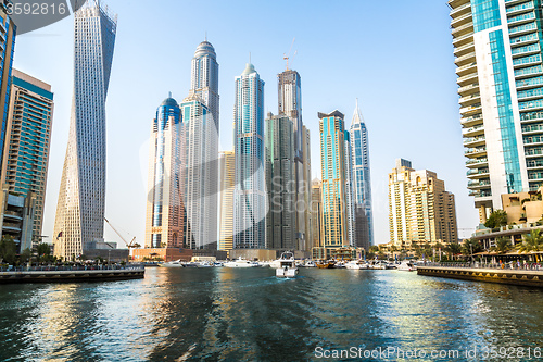 Image of Dubai Marina cityscape, UAE