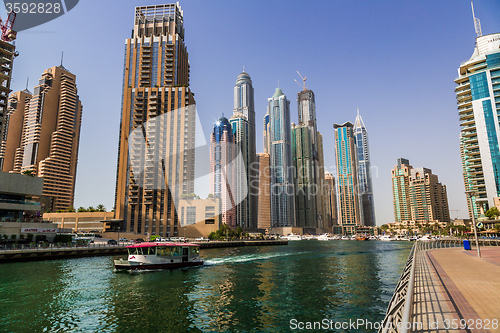 Image of Dubai Marina cityscape, UAE