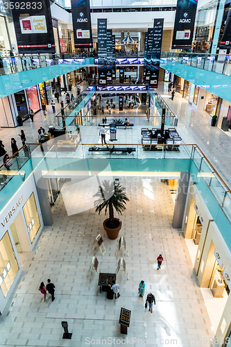 Image of Interior View of Dubai Mall - world\'s largest shopping mall