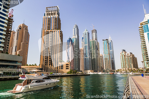 Image of Dubai Marina cityscape, UAE