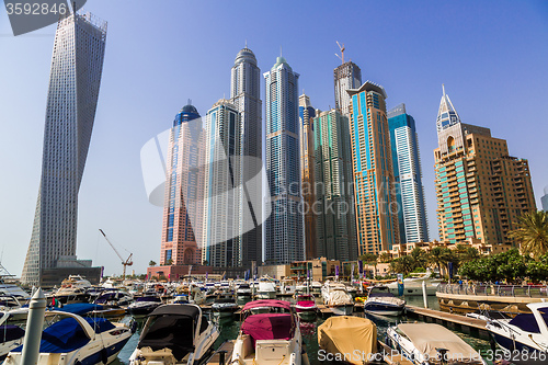 Image of Dubai Marina cityscape, UAE