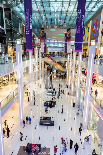 Image of Interior View of Dubai Mall - world\'s largest shopping mall