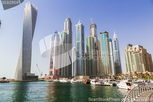 Image of Dubai Marina cityscape, UAE