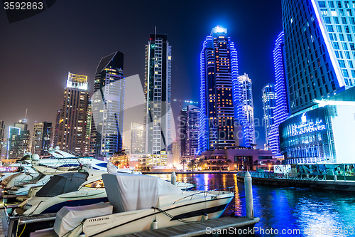 Image of Dubai Marina cityscape, UAE