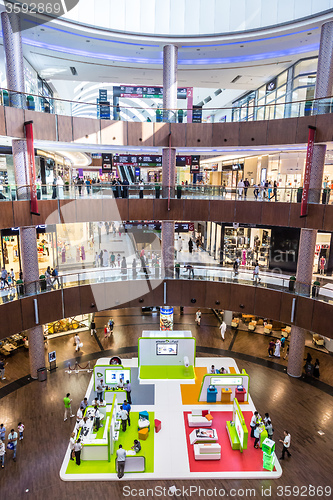 Image of Interior View of Dubai Mall - world\'s largest shopping mall