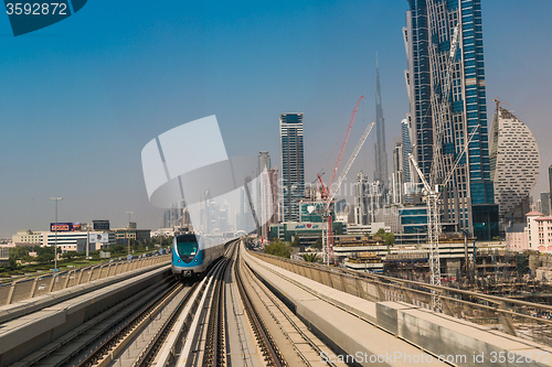 Image of Dubai metro railway