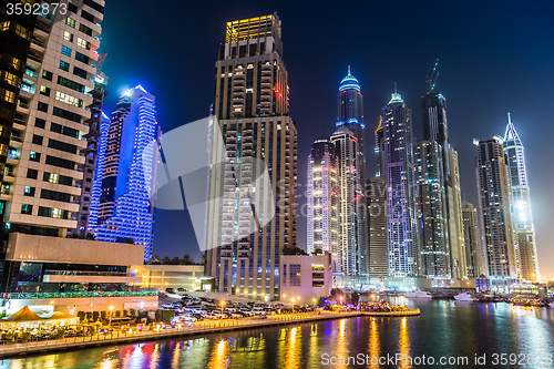 Image of Dubai Marina cityscape, UAE