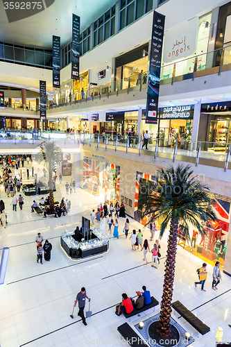 Image of Interior View of Dubai Mall - world\'s largest shopping mall