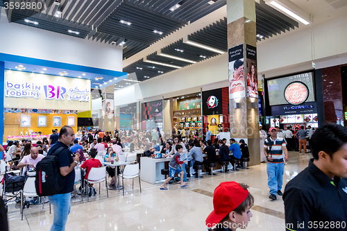 Image of Interior View of Dubai Mall - world\'s largest shopping mall