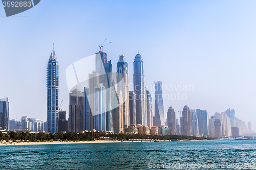 Image of Dubai Marina cityscape, UAE