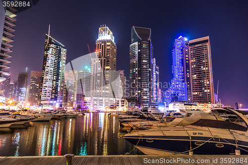 Image of Dubai Marina cityscape, UAE