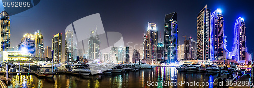 Image of Dubai Marina cityscape, UAE