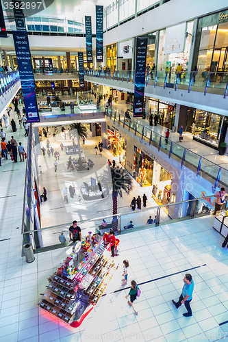 Image of Interior View of Dubai Mall - world\'s largest shopping mall