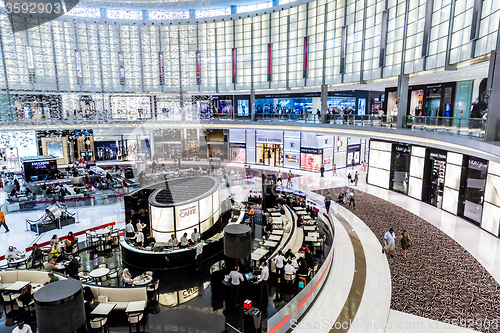 Image of Interior View of Dubai Mall - world\'s largest shopping mall