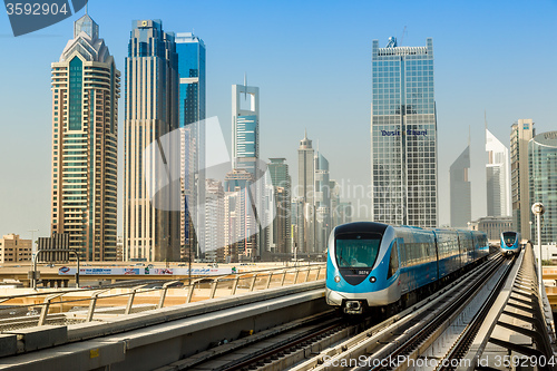 Image of Dubai metro railway